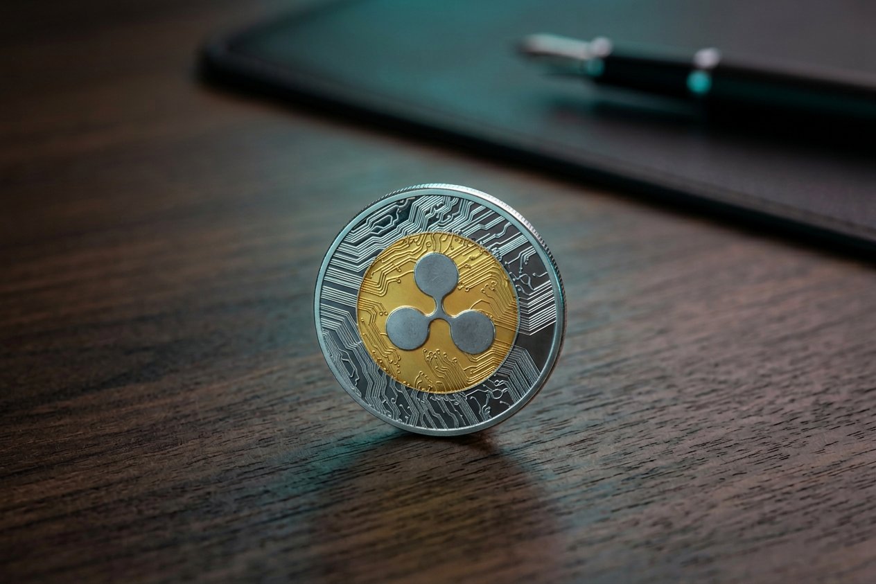 سکهٔ فیزیکی XRP روی میز